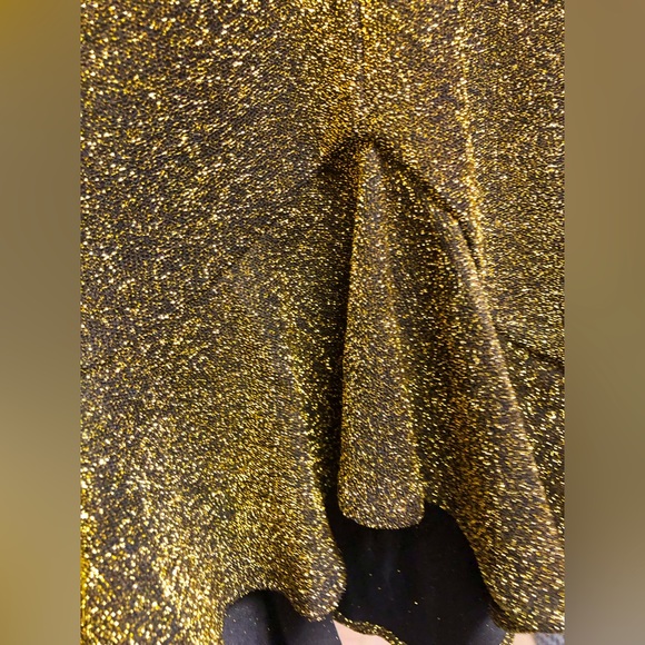 NWT Michael Michael Kors Gold Sparling Skirt - Picture 3 of 4